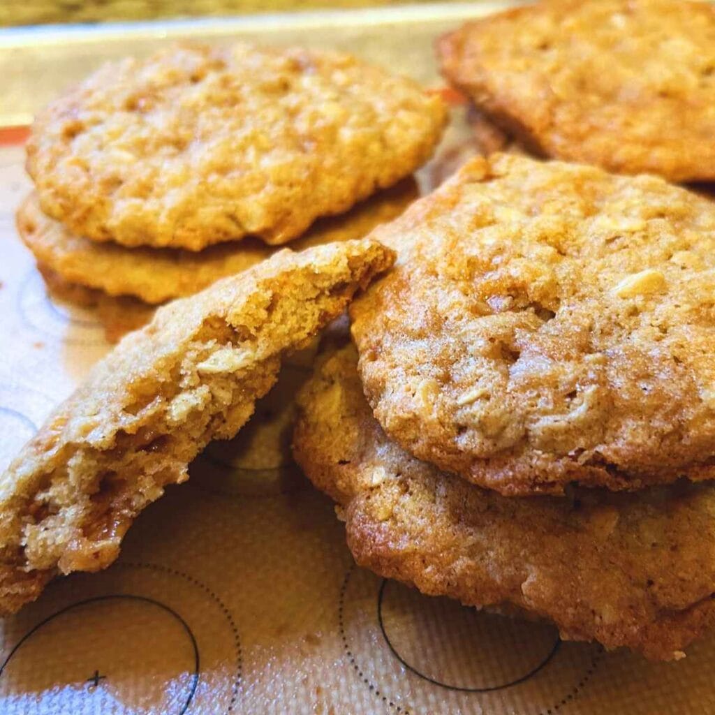 sourdough oatmeal toffee cookies featured image