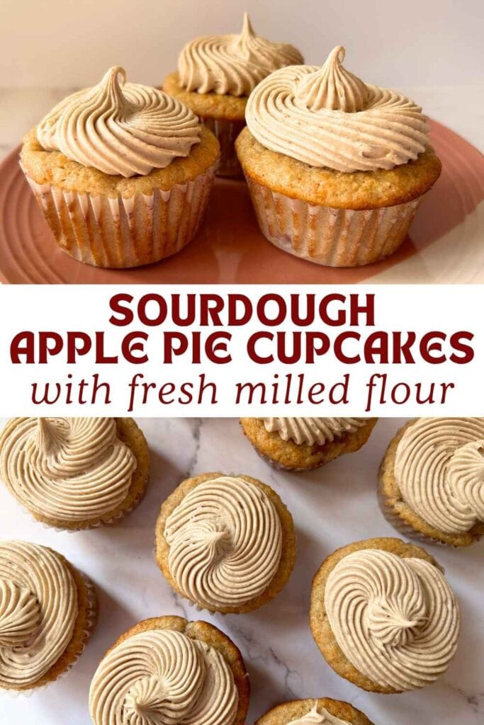 sourdough apple pie cupcakes pinterest image