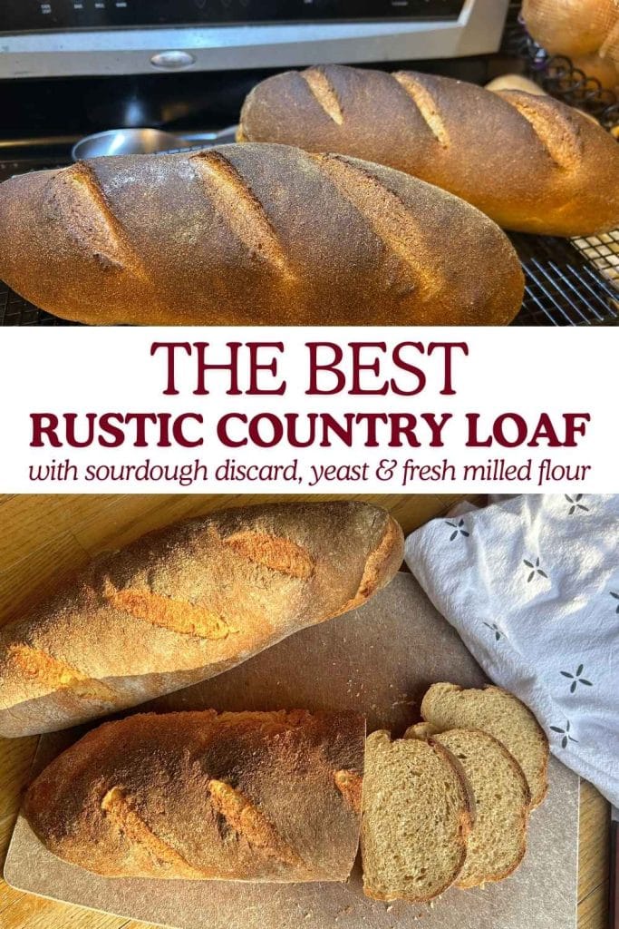 the best country loaf pinterest image showing loaves of fresh baked bread
