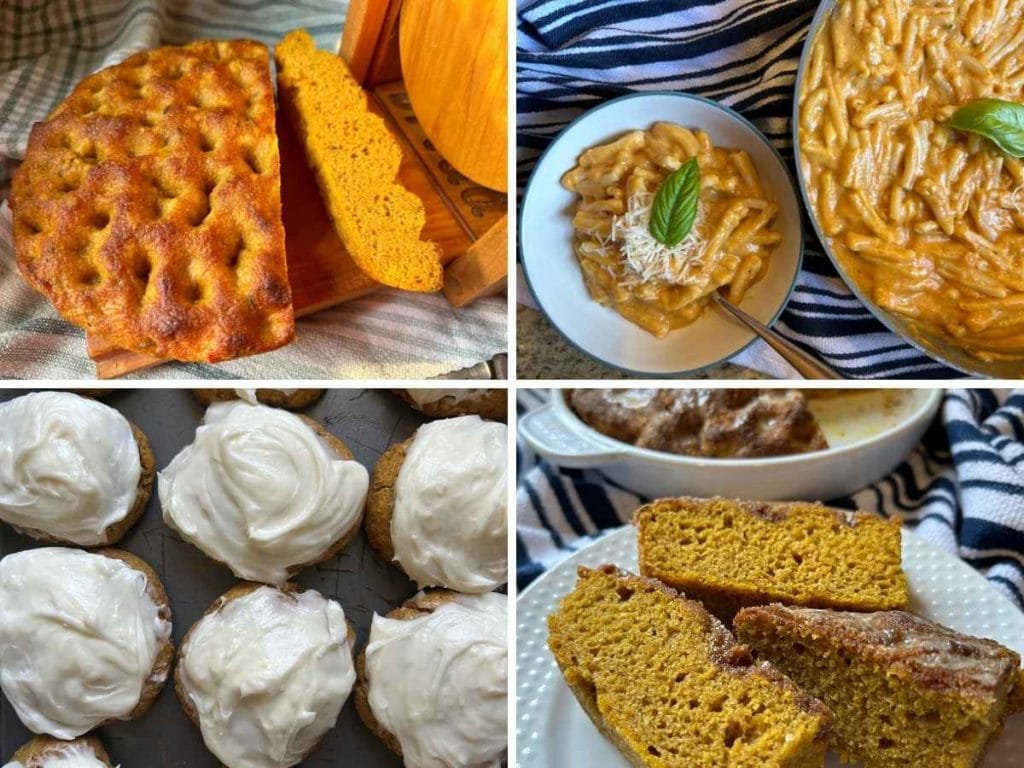 collage of pumpkin bakes