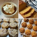 collage of pumpkin bakes